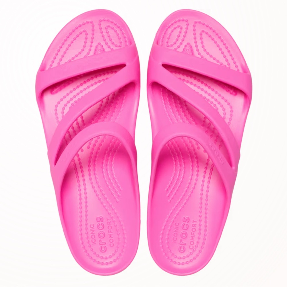CROCS Bright Pink Comfort Slides